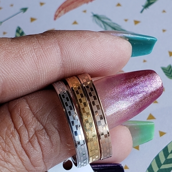 THREE tone stainless steel ring - Picture 2 of 8